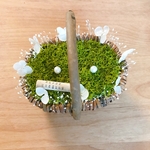 かごリングピロー(かすみ草とあじさい)