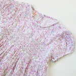 ♕120cm♕花柄スモッキング刺繍の女の子ワンピース