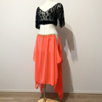 ベリーダンス  紅緋色のジョーゼットスカート