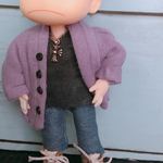 【カーディガン】💜手触りふわふわニット💕シンプルなカーディガン⭐︎オビツ11ねんどろいど どーる兼用