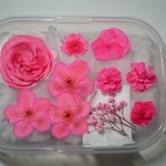 薔薇と小花アソート プリザードフラワーバージョンピンク系 10ヶ