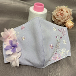 パープル花蜜【一点】＊半衿刺繍