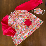 長袖スモック　レトロパンダ　90〜100㎝   マスク付き❤️