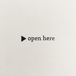 ＜封筒アレンジ＞open hereはんこ