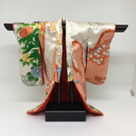 【送料無料】新作ミニ着物(正絹) 豪華花柄　装飾