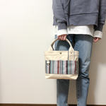 【専用オーダーページ】★先染ストライプ★"倉敷帆布8号"丈夫で経年変化を楽しめる▼トートバック