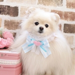 バックリボン🎀ラブリーシュシュチョーカー💖ブルー