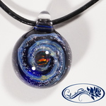 【Yasuda Glass】 ガラスの小宇宙 SpaceBallオパール ペンダント　No.SM1155A