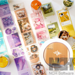 幅広フォトトフィルムテープ　オレンジ　マスキングテープ　写真　　海外マステ