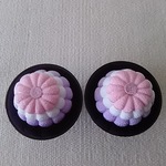 ちりめん細工    菊落雁    お供物(うす紫)