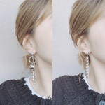 アシメチェーンピアス
