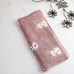 ハーフハンカチ⑳（ hana hane・ピンク）ハンドメイド