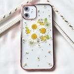 ノースポール冠　iphoneケース　スマホケース　ソフトケース　押し花ケース　かすみ草　X XR SE2 7 8 11 12