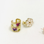 【受注生産】アリッサムの片耳イヤーカフ 2セット(白花)