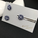ギフトボックス付き～男性へのプレゼントにおススメ～　水引タイピン＆カフスボタンセット　紺　(ハレルヤ)531‐191
