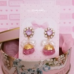 リボン♡ドレスフラワーピアス＆イヤリング R580