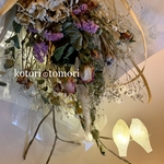 小鳥の灯りとドライフラワーセット・kotoriのtomori