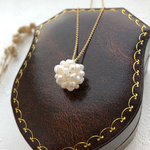 【ネックレス】淡水パールつぶつぶボール14kgf 天然石ネックレス