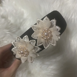 お花レース付きカチューシャ