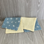 ★ハーフハンカチ　2枚セット★ 《デニムアルファベット》