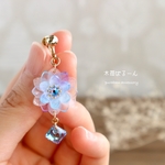 ゆれる氷の花イヤリング