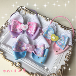送料無料☆トリプル リボン ヘアゴム キッズ