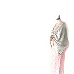 羽織れる ショール  薄手カーディガン フェアリー  be × gy