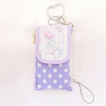 キッズ携帯＆リールキーケース☆通学の必需品♡ユニコーンストライプパープル