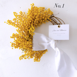ミモザ　ミニリース　mimosa リース　ハーフリース　ドライフラワー  プレゼント