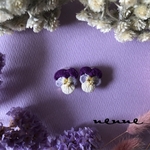 花のイヤリング・・・ビオラ