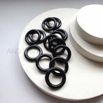 6Ｐ✴新色登場!!!厚みのあるマットブラックリング型 アクリル素材パーツ/ハンドメイド材料