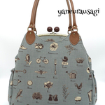 ☆★がま口バッグ（L）●antique