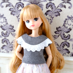 リカちゃん服＊レースがかわいいカットソー（グレー）＊ブライス