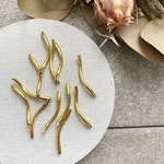12pcs Handmade* 資材 B21-001 wave metal beads