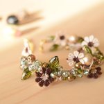 お花と葉っぱのブレスレット