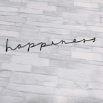 happiness  ワイヤークラフト  レタリング　手書き風