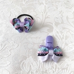 和柄リボン　なふだちゃんヘアゴムセット④