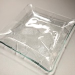 かるた　　小皿　昭和レトロガラス　アンティーク　型ガラス　もったいないをカタチに　思い出と一緒に