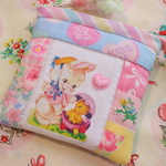 hana*ハンドメイド☆パッチワークミニミニポーチ♪イースターバニー×羊さん
