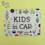 【№023】カラフル北欧風/車用セーフティーステッカー マグネット　ベビー　キッズ　 BABY in CAR 　KIDS in CAR