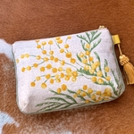 ミモザのポーチ　生成り