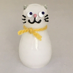 おとぼけネコちゃん　白ネコ　イエローりぼん