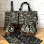 ☆miki様オーダー品☆入園入学セット（恐竜、ダイナソー、化石）カーキ