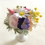 小さな真珠の涙  （仏花ミニ）  （仏花、造花、お供え、お盆、お彼岸、敬老の日）