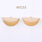 M7233   30個  リボン留め 半円 1カン 11×25mm ゴールド   3×（10ヶ）