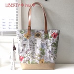 LIBERTY＊イルマ＊本革持ち手ビニコトートバッグ