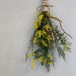 ドライフラワーミモザのスワッグ🌼🌼