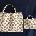 再販😊🧸レッスンバッグ&チビバッグセット(アイボリー　くまさん)