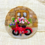 自転車   羊毛フェルトのブローチ