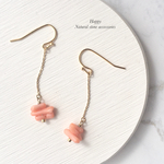 ♡コーラルピンク♡サンゴピアス